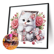 Load image into Gallery viewer, Diamond Painting - Partial Special Shaped - white cat (30*30CM)