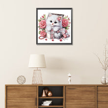 Load image into Gallery viewer, Diamond Painting - Partial Special Shaped - white cat (30*30CM)