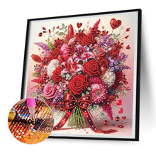 Load image into Gallery viewer, Diamond Painting - Partial Special Shaped - rose bouquet (30*30CM)