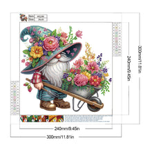 Load image into Gallery viewer, Diamond Painting - Partial Special Shaped - Flower Gnome (30*30CM)