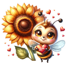 Load image into Gallery viewer, Diamond Painting - Full Round - cute bee (30*30CM)