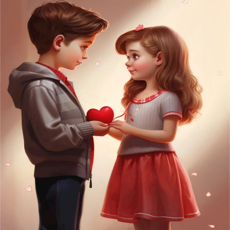 Diamond Painting - Full Square - Valentine's Day Couple (30*40CM)