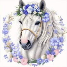 Load image into Gallery viewer, Diamond Painting - Full Round - white horse (30*30CM)