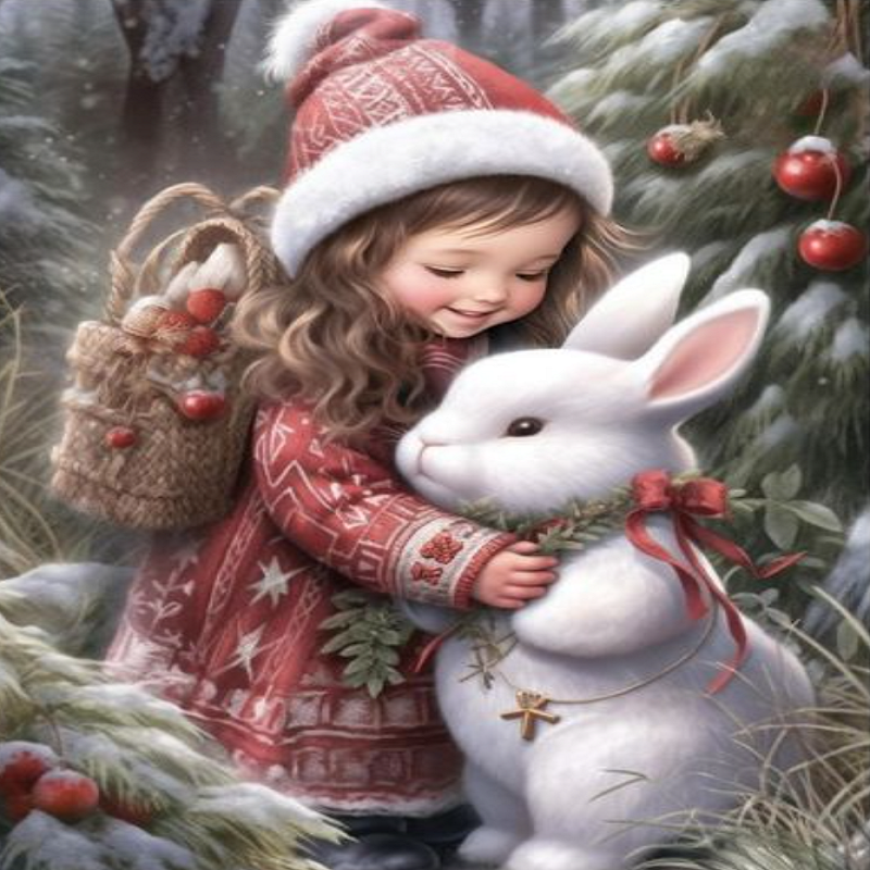 Diamond Painting - Full Square - cute little girl (30*40CM)