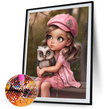 Load image into Gallery viewer, Diamond Painting - Full Square - girl holding pet (40*50CM)
