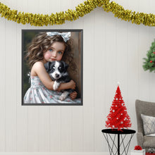 Load image into Gallery viewer, Diamond Painting - Full Square - girl holding pet (40*50CM)