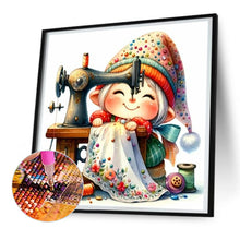 Load image into Gallery viewer, Diamond Painting - Full Round - Gnome making needlework (30*30CM)