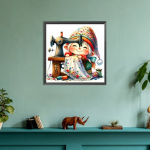 Load image into Gallery viewer, Diamond Painting - Full Round - Gnome making needlework (30*30CM)