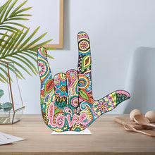 Load image into Gallery viewer, Special Shaped Finger Desktop 5D Diamond Art Kits for Office Home Decor (Love)