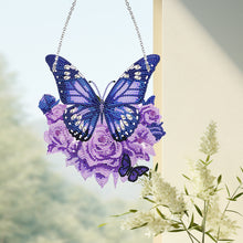 Load image into Gallery viewer, Handmade Acrylic Butterfly 5D DIY Diamond Painting Dots Pendant for Office Decor