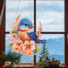 Load image into Gallery viewer, Acrylic Bird Single-Side 5D DIY Diamond Painting Dot Pendant Garden Window Decor