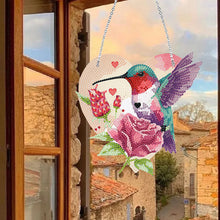 Load image into Gallery viewer, Acrylic Bird Single-Side 5D DIY Diamond Painting Dot Pendant Garden Window Decor