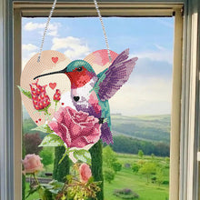 Load image into Gallery viewer, Acrylic Bird Single-Side 5D DIY Diamond Painting Dot Pendant Garden Window Decor
