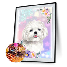 Load image into Gallery viewer, Diamond Painting - Full Round - little white dog (30*40CM)