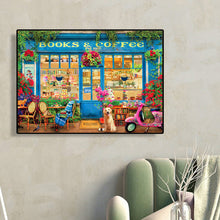 Load image into Gallery viewer, Diamond Painting - Full Round - books and coffee (40*30CM)