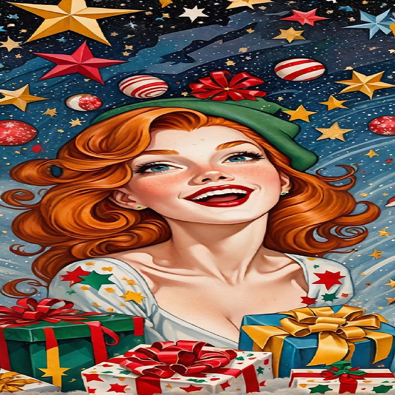 AB Diamond Painting - Full Round - redhead (40*80CM)