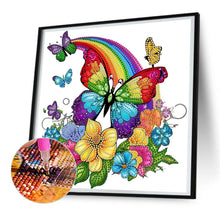 Load image into Gallery viewer, Diamond Painting - Partial Special Shaped - rainbow butterfly (30*30CM)
