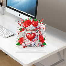 Load image into Gallery viewer, Acrylic 5D DIY Love Rose Diamond Art Tabletop Decor Bedroom Table Home Decor