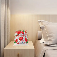 Load image into Gallery viewer, Acrylic 5D DIY Love Rose Diamond Art Tabletop Decor Bedroom Table Home Decor