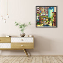 Load image into Gallery viewer, Diamond Painting - Full Round - The puppy and the corner of the cabin (40*40CM)