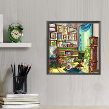 Load image into Gallery viewer, Diamond Painting - Full Round - The puppy and the corner of the cabin (40*40CM)