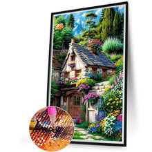 Load image into Gallery viewer, Diamond Painting - Full Round - Flowers and hut (40*65CM)