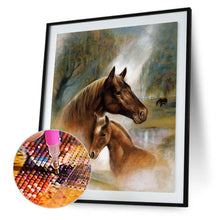 Load image into Gallery viewer, Horses 30*40CM(Canvas) Round Drill Diamond Painting