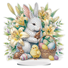 Load image into Gallery viewer, Easter Cute Rabbit Egg Special Shape 5D Diamond Painting Tabletop Kit (LL140)