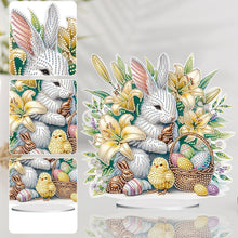 Load image into Gallery viewer, Easter Cute Rabbit Egg Special Shape 5D Diamond Painting Tabletop Kit (LL140)