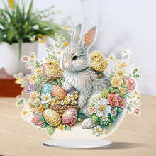 Load image into Gallery viewer, Special Shape Easter Rabbit Egg Flower Desktop Diamond Art Home Decor (LL142)