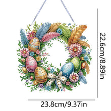 Load image into Gallery viewer, Single Sided Easter Wreath Diamond Art Hanging Pendant Wall Decor (Bowknot)