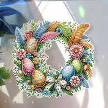 Load image into Gallery viewer, Single Sided Easter Wreath Diamond Art Hanging Pendant Wall Decor (Bowknot)