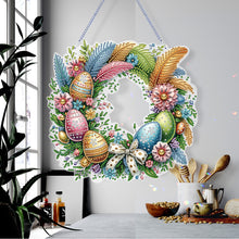 Load image into Gallery viewer, Single Sided Easter Wreath Diamond Art Hanging Pendant Wall Decor (Bowknot)