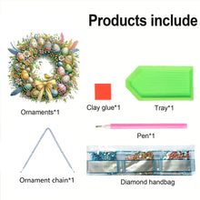 Load image into Gallery viewer, Single Sided Easter Wreath Cute Diamond Art Hanging Pendant Wall Decor (Bird)