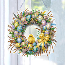 Load image into Gallery viewer, Single Sided Easter Wreath Cute Diamond Art Hanging Pendant Wall Decor (Chicken)