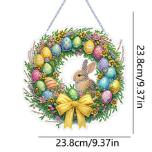 Load image into Gallery viewer, Single Sided Easter Wreath Cute Diamond Art Hanging Pendant Wall Decor (Rabbit)
