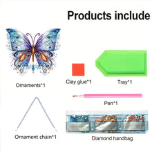 Load image into Gallery viewer, Single Sided Butterfly Diamond Art Hanging Pendant Home Decor (Purple Blue)