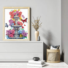 Load image into Gallery viewer, Diamond Painting - Partial Special Shaped - Butterfly fountain (30*40CM)