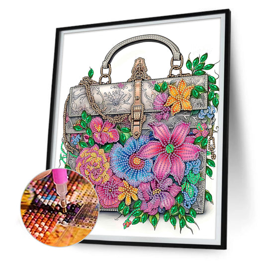 Diamond Painting - Partial Special Shaped - flower bag (30*40CM)