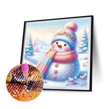 Load image into Gallery viewer, Diamond Painting - Full Round - Snowman in colorful clothes (30*30CM)
