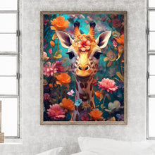 Load image into Gallery viewer, Diamond Painting - Full Round - Flowers and giraffes (30*40CM)