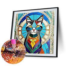 Load image into Gallery viewer, Diamond Painting - Full Round - mural style cat (30*30CM)
