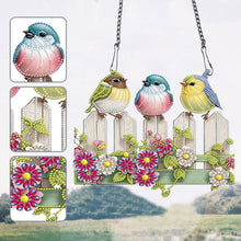 Load image into Gallery viewer, Single Sided Cute Birds 5D DIY Diamond Painting Dots Pendant for Home Wall Decor
