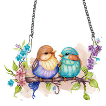 Load image into Gallery viewer, Single Sided Cute Birds 5D DIY Diamond Painting Dots Pendant for Home Wall Decor