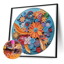 Load image into Gallery viewer, Diamond Painting - Partial Special Shaped - Blue flower quill paper painting (30*30CM)