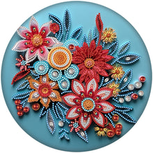 Load image into Gallery viewer, Diamond Painting - Partial Special Shaped - Blue flower quill paper painting (30*30CM)