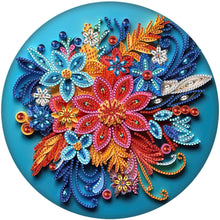Load image into Gallery viewer, Diamond Painting - Partial Special Shaped - Blue flower quill paper painting (30*30CM)