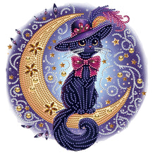 Load image into Gallery viewer, Diamond Painting - Partial Special Shaped - Personalized black cat (30*30CM)
