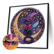 Load image into Gallery viewer, Diamond Painting - Partial Special Shaped - Personalized black cat (30*30CM)