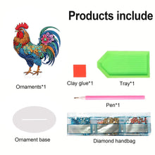 Load image into Gallery viewer, Handmade Rooster Acrylic Special Shape Desktop Diamond Painting Art Office Decor